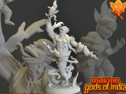 Baby Krishna & Trinavarta The Tornado Demon