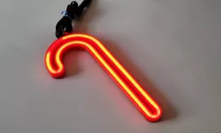 Bastón navideño con luz Led Neon
