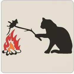 Cat Fire Sign (Multi Color Ready)