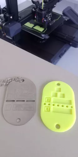 Chapa de identificación - Military dog tag (Spanish Army)