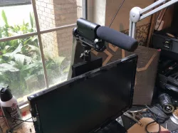 Computer  Monitor Cold shoe and 1/4 -20 mount for Cameras and microphones