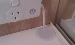 Desk benchtop cable fascia filler plug grommet