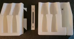 Flashlight rack with charger holder