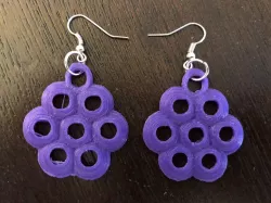 Flower Half Sphere Earrings