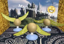Golden Snitch bobblehead with mechanical wings!