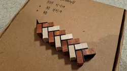 Herring bone pattern jig for pen turning