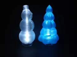 Light Up Christmas Decorations - Snowman and Tree