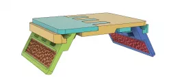 Luban Stool (parameterized & print-in-place with tape)