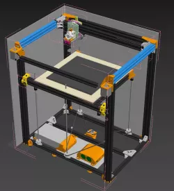 M-Bot, 400x300x400mm Build Volume, 3 leadscrews, Titan Aero direct drive, IR-bed leveling