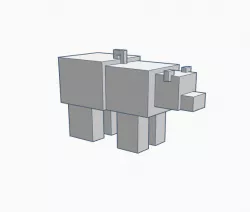 Minecraft Polar Bear Christmas Tree Ornament