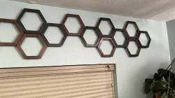 Modular hexagon wall art / plant trellis (redesigned)