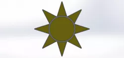Multi-Material Summer Sun Decoration