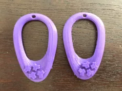 Radial Fin Loop Earrings