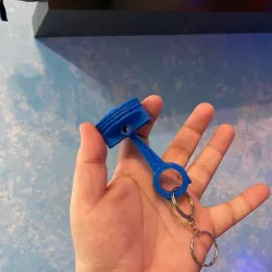 Rod & Piston Keychain