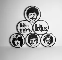 The Beatles coasters - manual color change