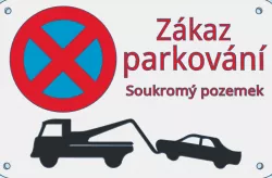 Zákaz parkování, soukromý pozemek