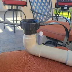 2" PVC Pool plumbing 1/4" drill jig