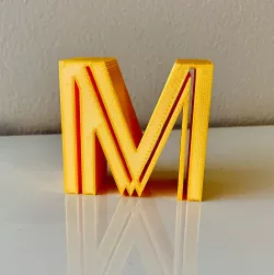 3D Alphabet - Letter M