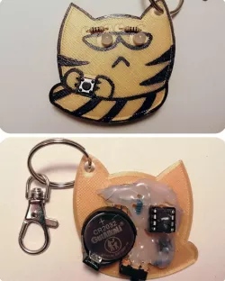 Angry Cat Keychain