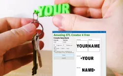 App to create keychains. Amazing STL Creator 4 (Free Version)