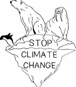Climate Change stencil