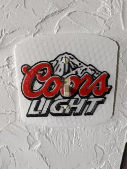 Coors Light beer wall switch plate