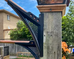 Copper Tube Plant/Feeder Fence Post Hanger