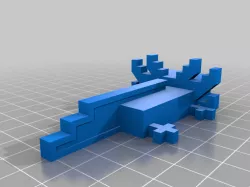 cute mini print in place Minecraft axolotl