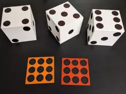 D6 Dice Face Pips Stencil