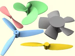 Elliptical-blade NACA airfoil propeller library