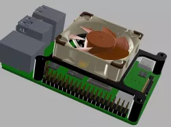 Fanmount for 40mm Fan on a Raspberry 4