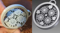 FIDGET SPINNER KEYCHAIN WITH MOVING GEARS