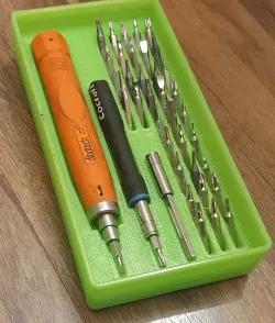 gridfinity bin for Kjell & co mini screw driver and bits