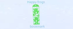 Happy frogs bookmark