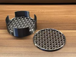 Infill pattern drink coaster and holder