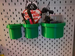 Mario Pipe Holder for Ikea Skadis Pegboard