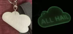 Night Vale Glow Cloud keychain