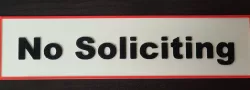 No Soliciting Sign