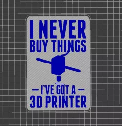 Notice: don't buy, 3dprint - wall sign