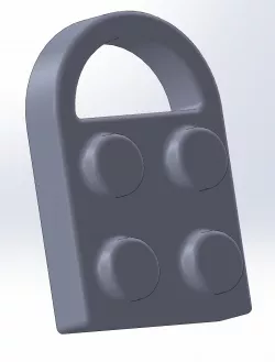Novelty Brick Keychain 2x2