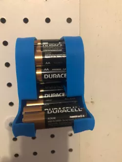 Pegboard AA battery dispenser