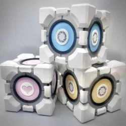 Portal Weighted Storage & Companion Cube