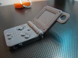 Print in Place Game Boy Advance SP Keychain