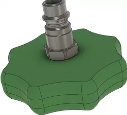 Reservoir cap for bleeding brakes.