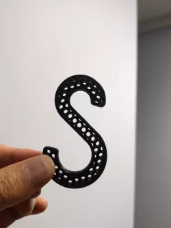 S Hook with Honeycomb Pattern