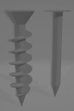 Screw and nail