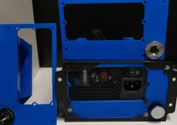 SFX to ATX PSU Power Supply mount adapter with optional fill or drain port water cooling