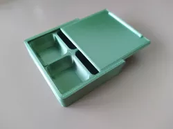 SMD components tray with sliding lid