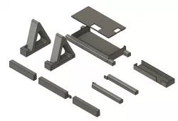 Stand and Electronics Box for reused Laptop Display