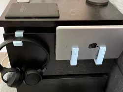 Tablet and Headphone Holder for IKEA Malm Nightstand